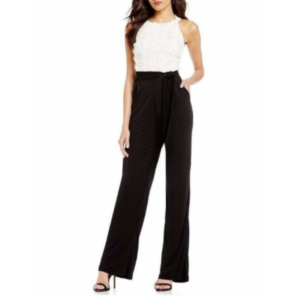 Eva Franco Black and White Jumpsuit size 8